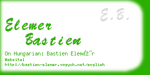 elemer bastien business card